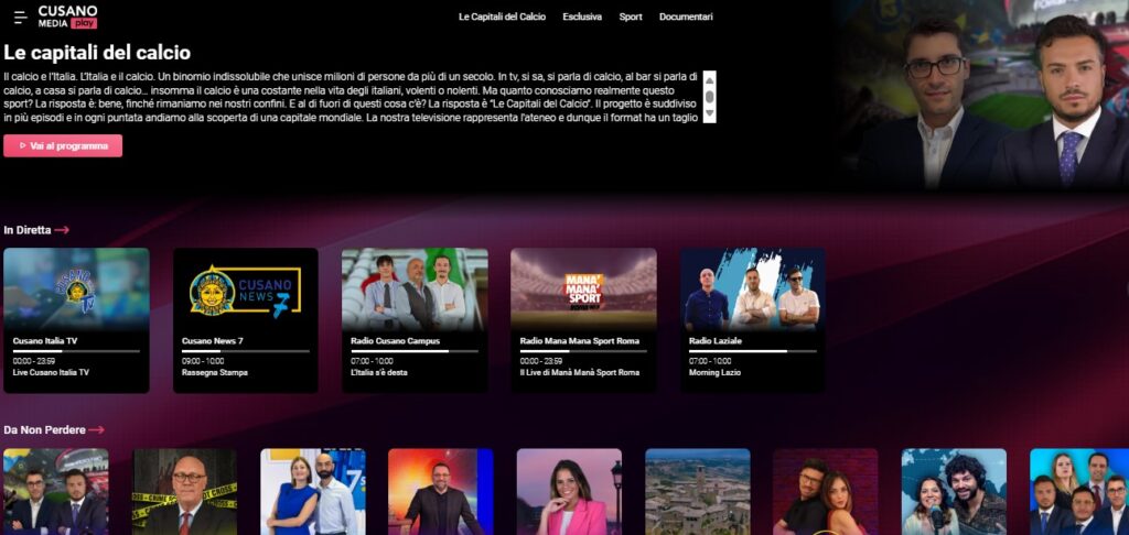 Cusano Media Play, on line la piattaforma streaming di Cusano Media Group